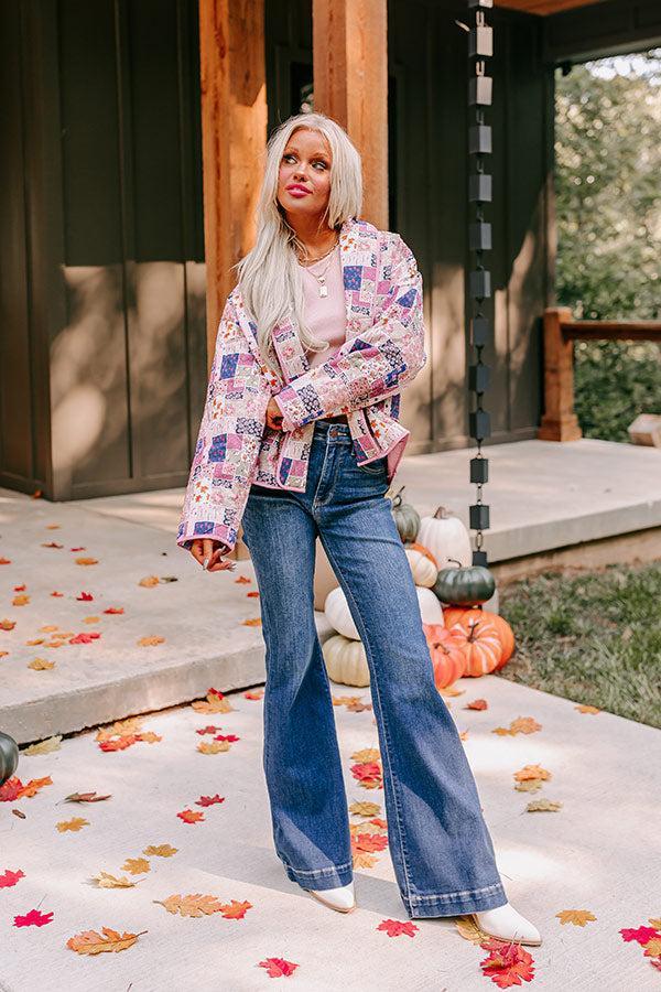 Pumpkin Patch Please Floral Jacket in Blush Product Image