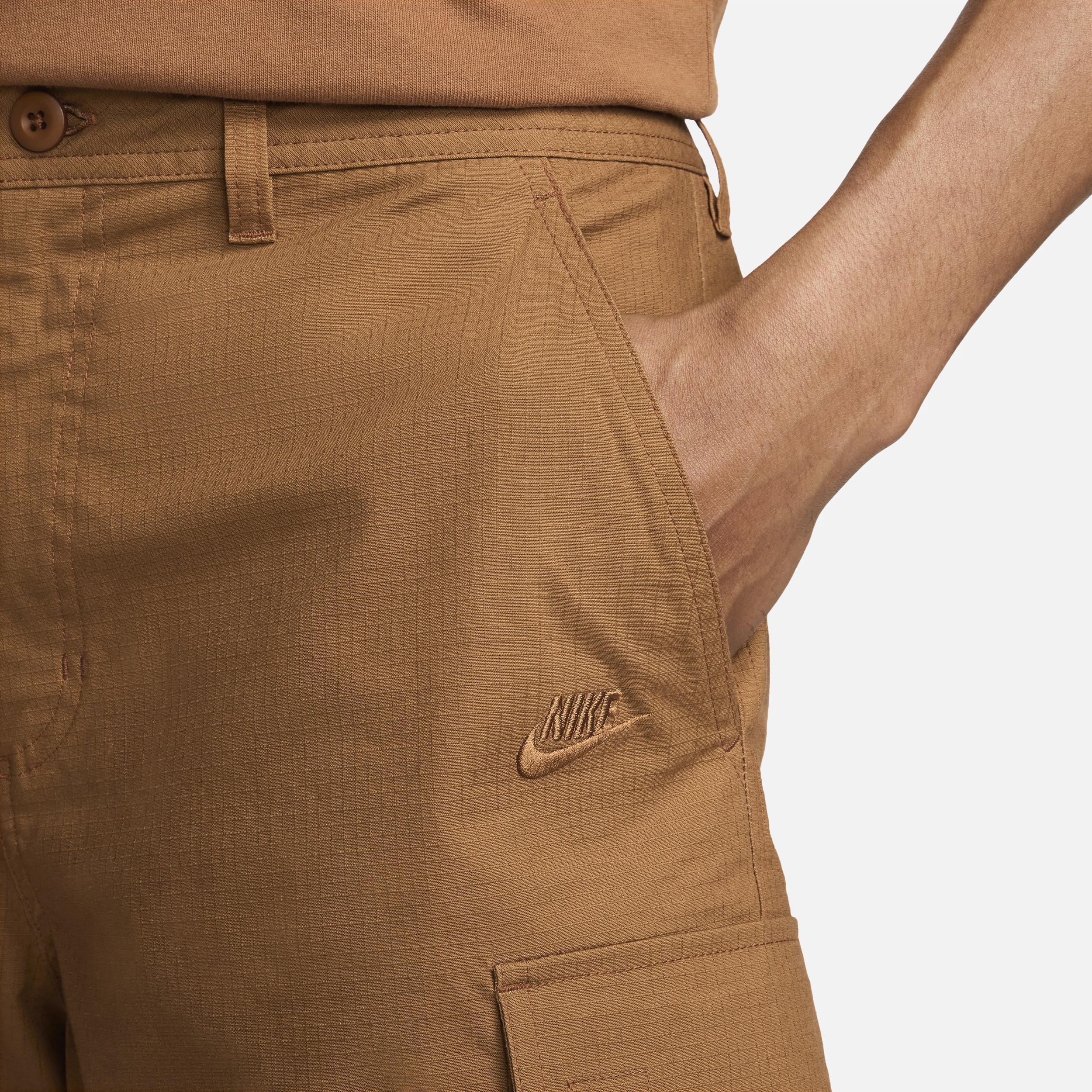 Nike Men's Club Woven Cargo Shorts in Brown/Light British Tan Size 34 Cotton/Spandex Product Image