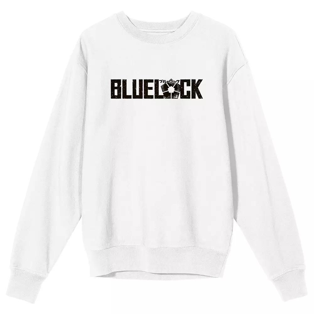 Men's Bioworld Blue Lock Title Logo Long Sleeve Graphic Tee, Size: XL, White Product Image