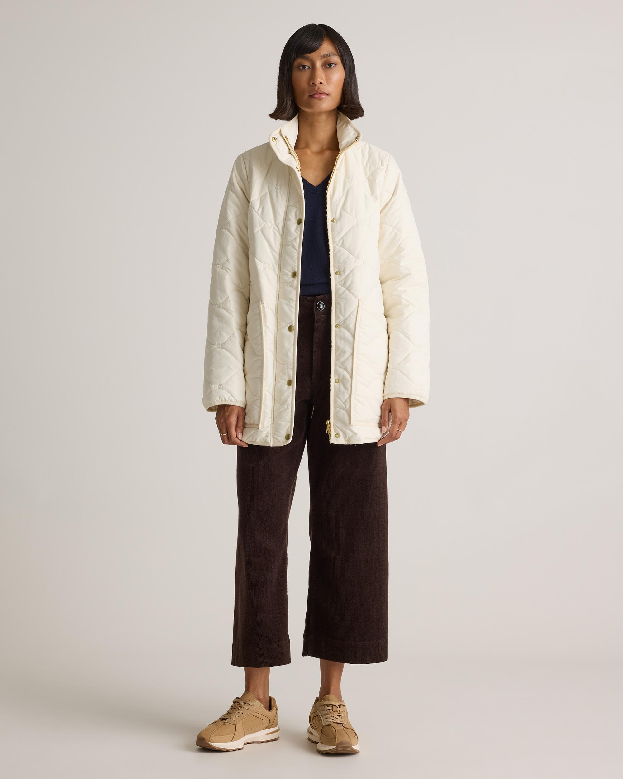 Quince | Women's Featherless Quilted Long Puffer Jacket Size XL, Nylon Product Image
