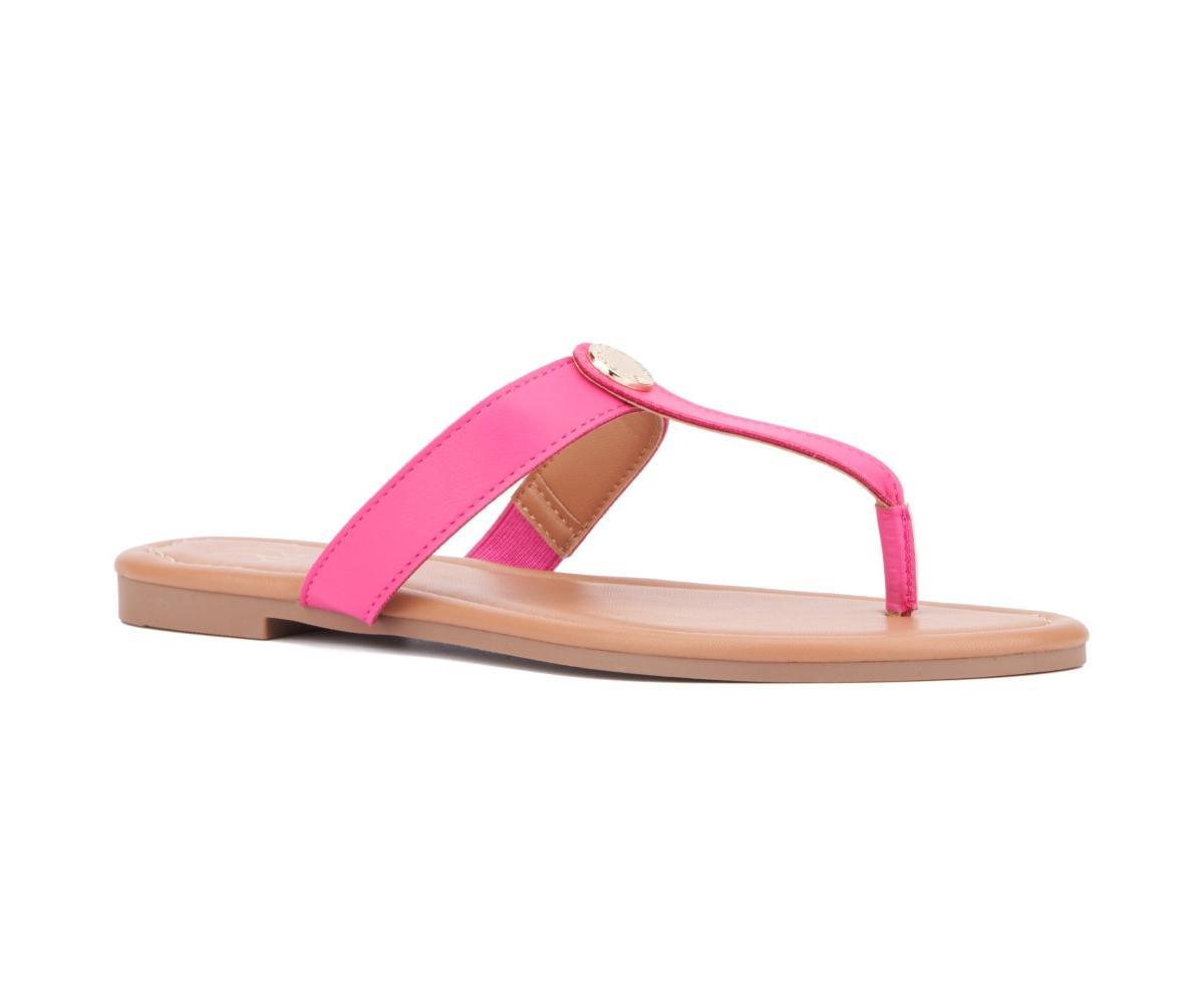 New York & Company® Adonia Women's Thong Sandals, Size: 7.5, Black Product Image