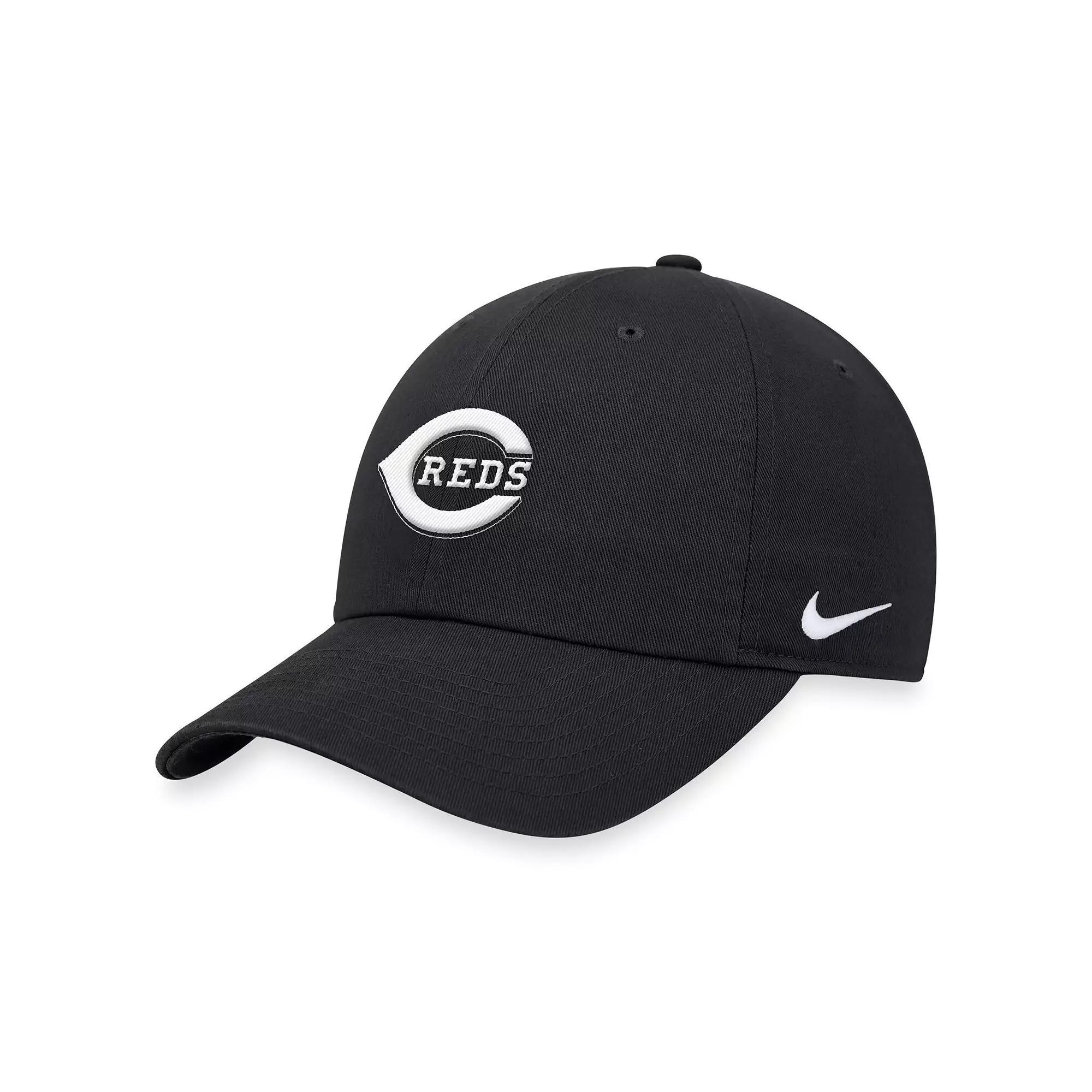 Men's Nike Black Cincinnati Reds Club Adjustable Hat, Size: Medium/Large, Red Black Product Image