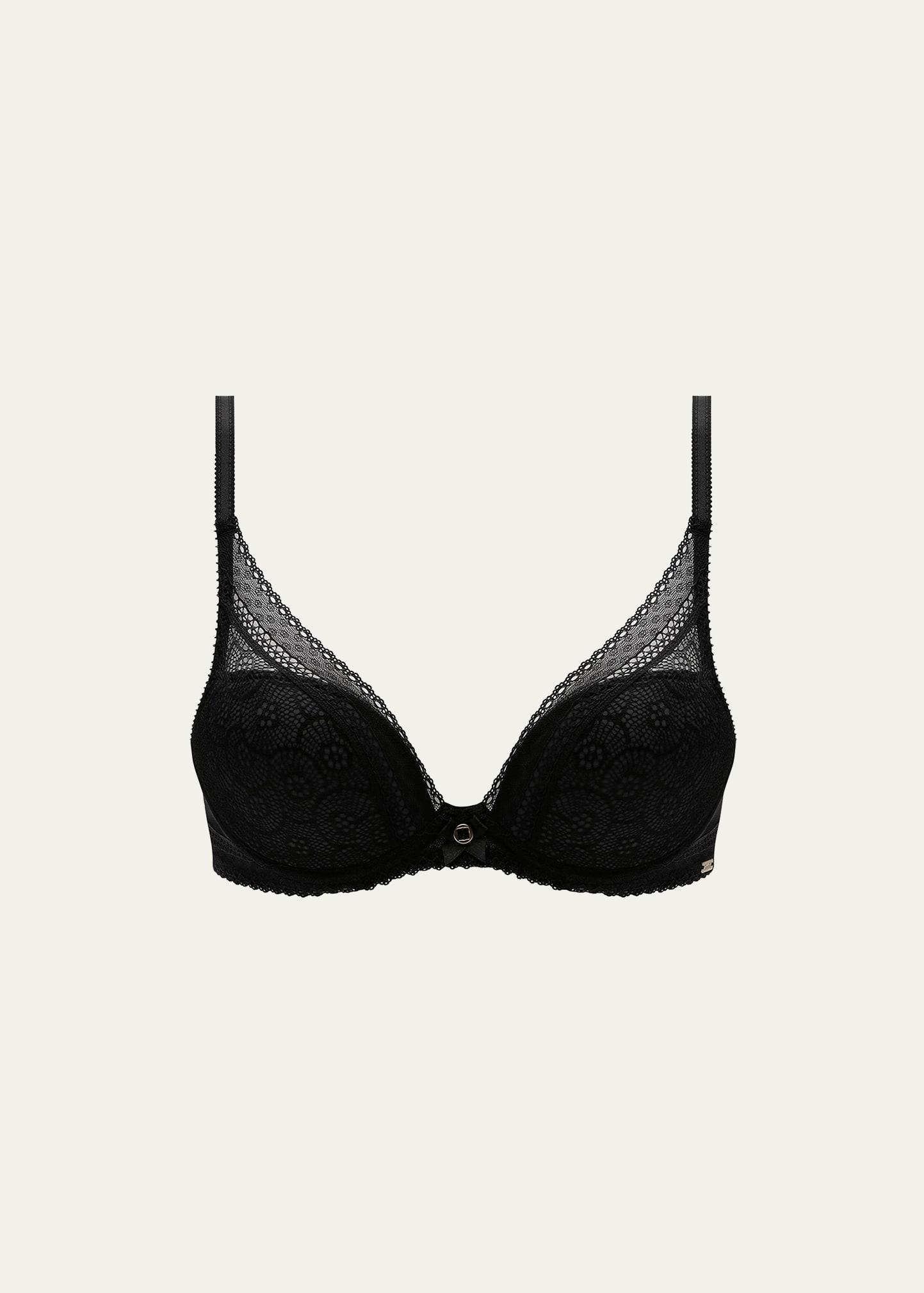 Festivite Lace Plunge Bra, Bright Pink Product Image