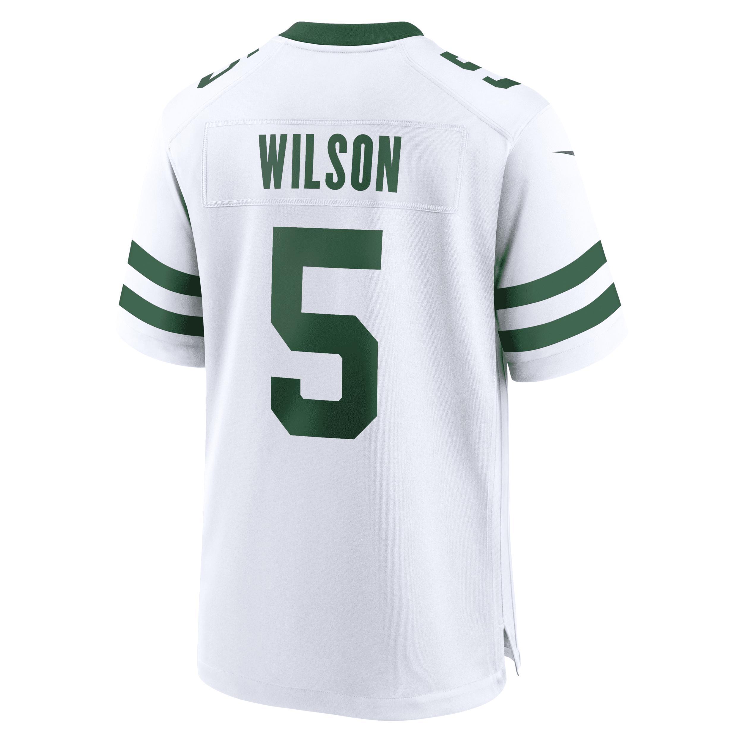 Men's Nike Garrett Wilson Legacy White New York Jets Game Jersey, Size: XL Product Image