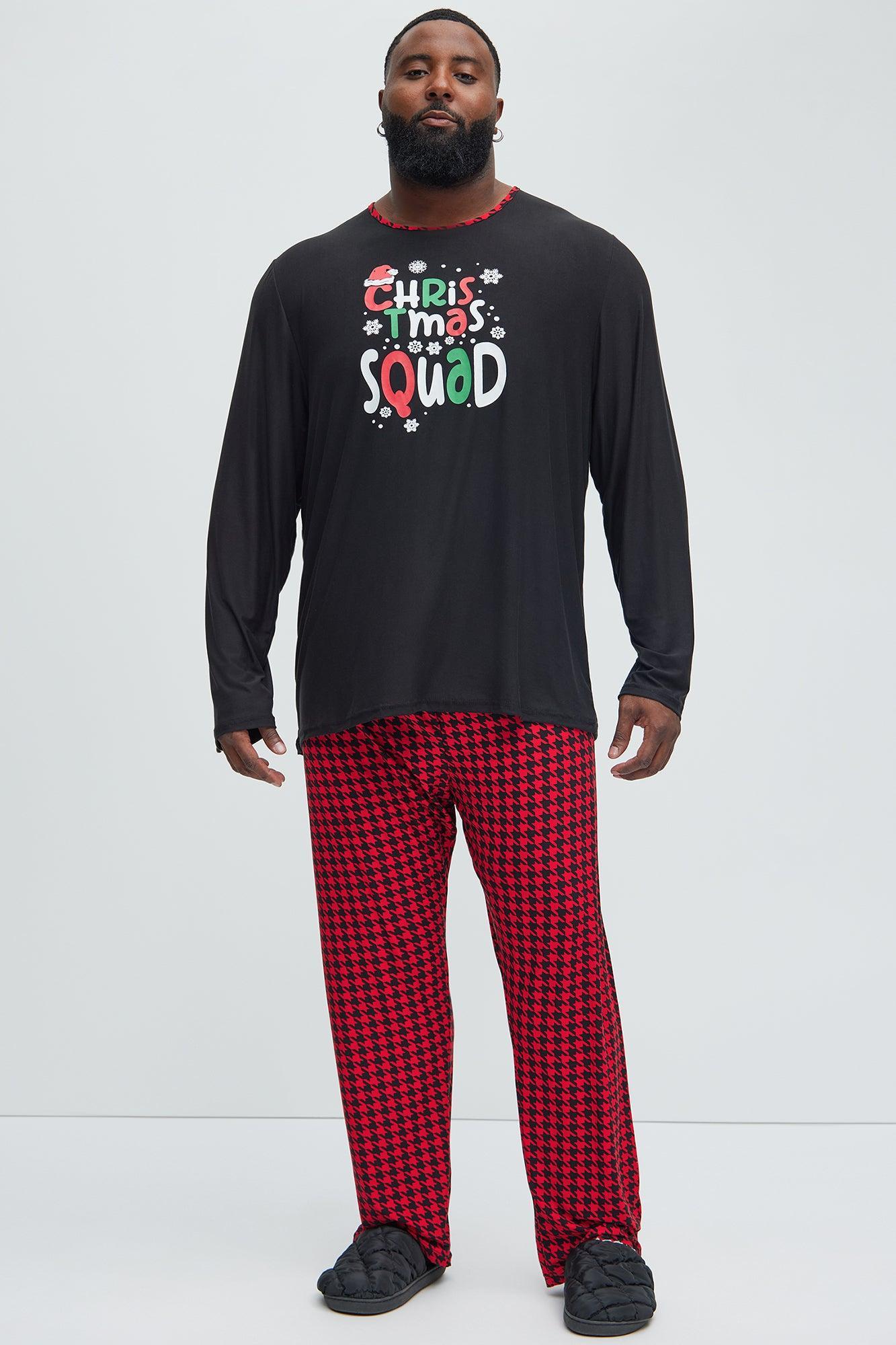 Christmas Squad Holiday PJ Set - Black/Red Product Image