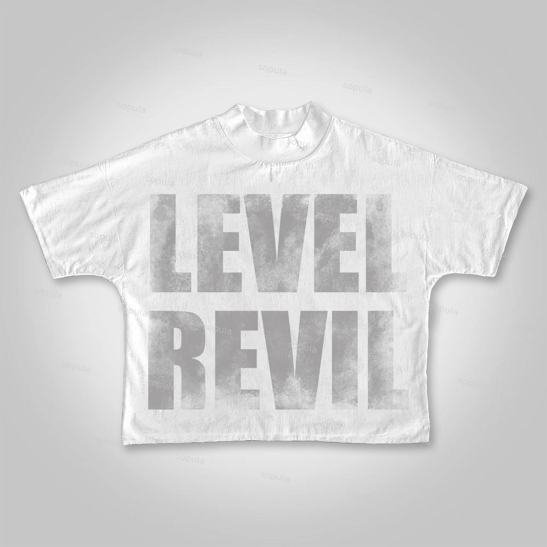 Sopula Level Revil Vintage Slogan Graphics Cropped T-Shirts Product Image