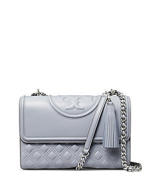 Womens Large Fleming Leather Tassel Crossbody Bag Product Image