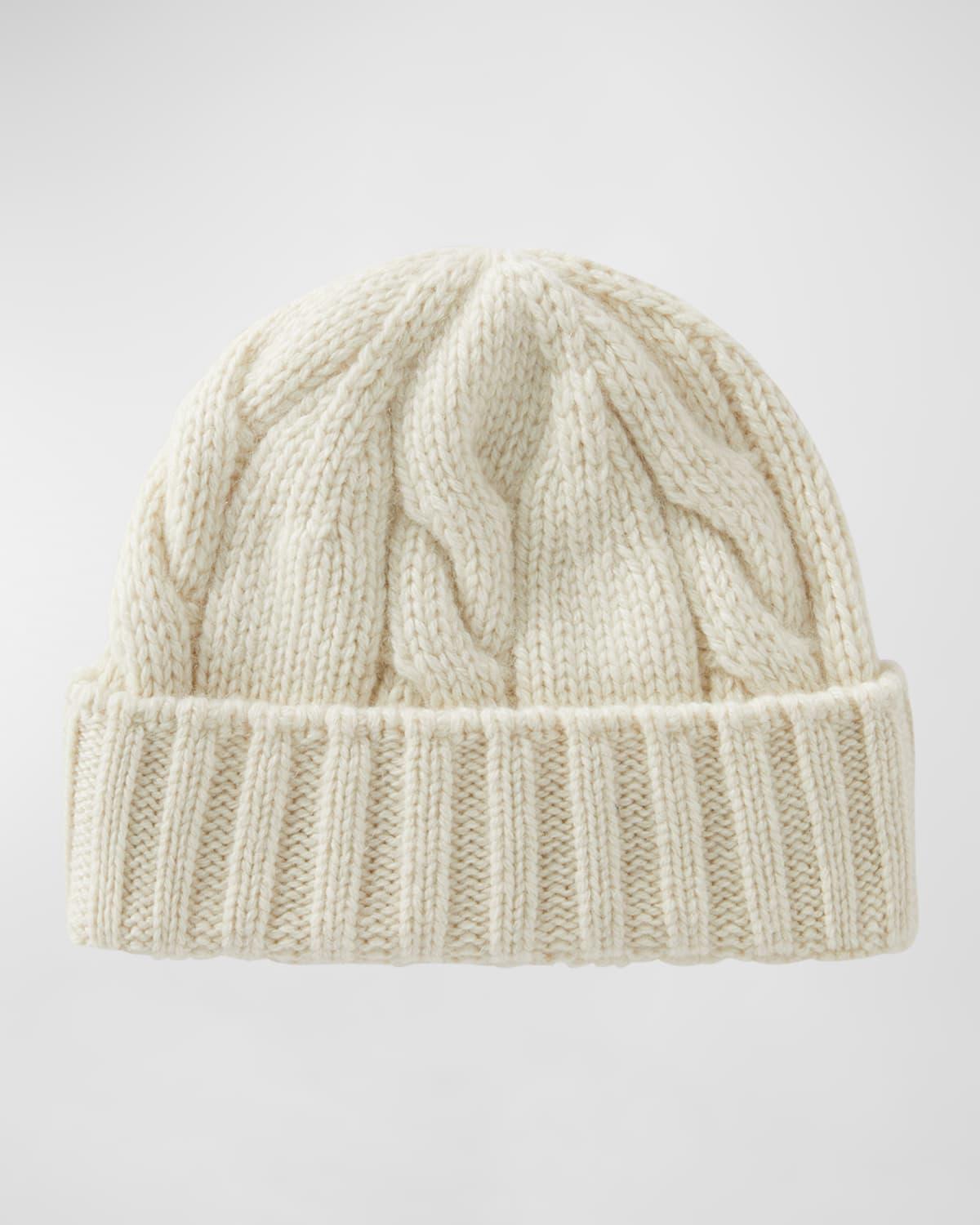 Cashmere Cable Knit Beanie Product Image