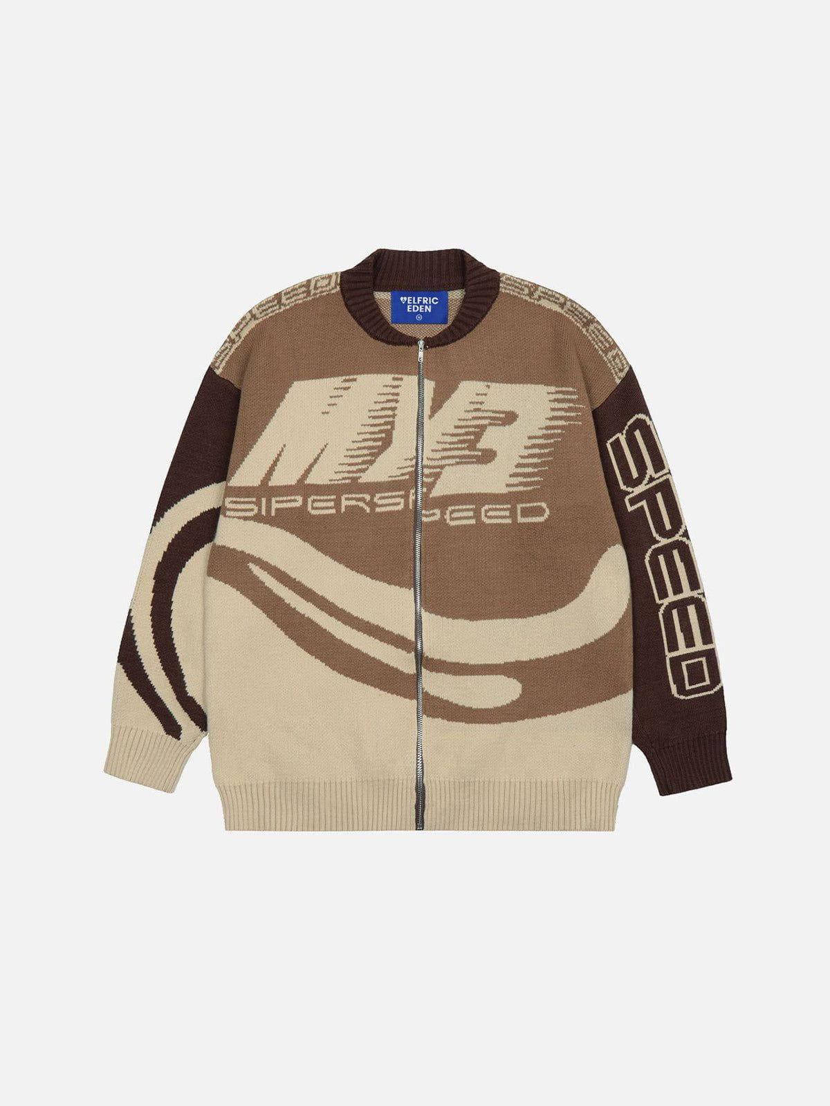 Aelfric Eden Color Block Racing Cardigan Product Image