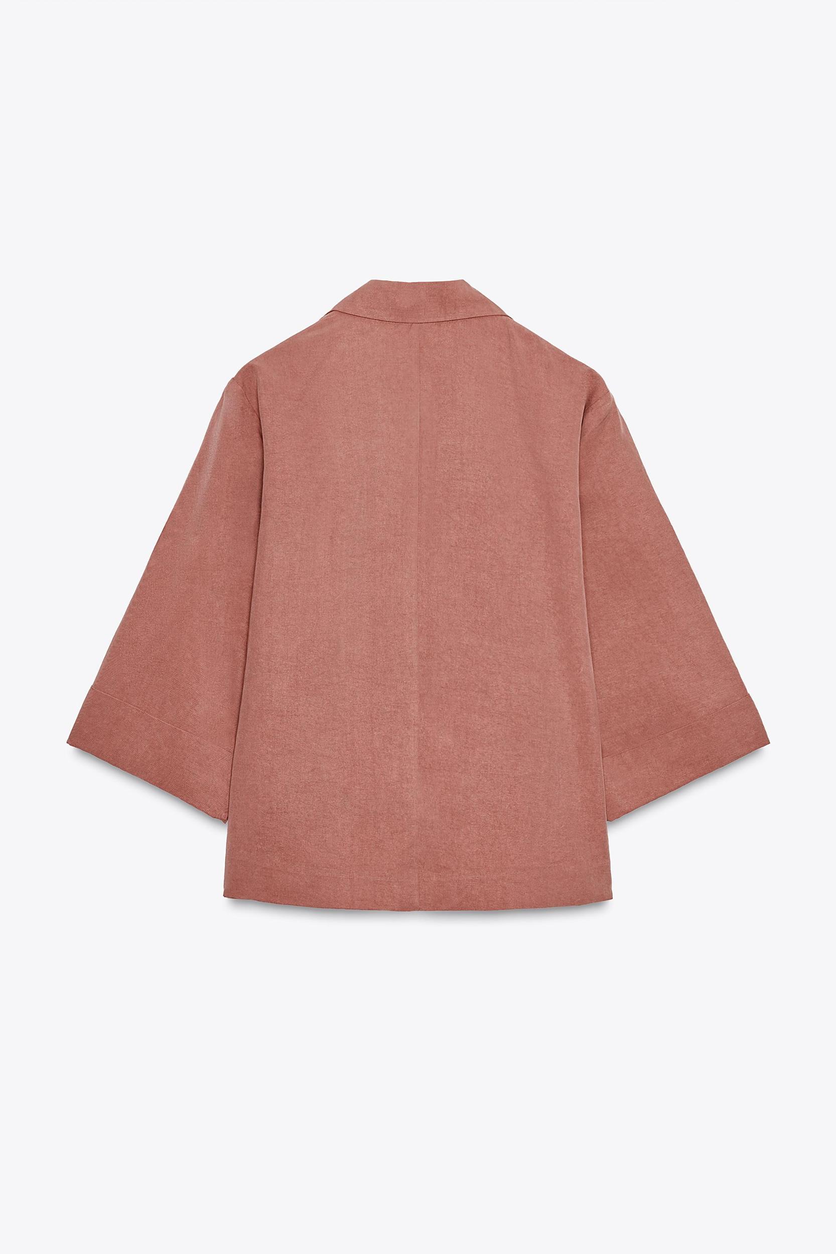 DOUBLE-BREASTED FRENCH SLEEVE BLAZER Product Image