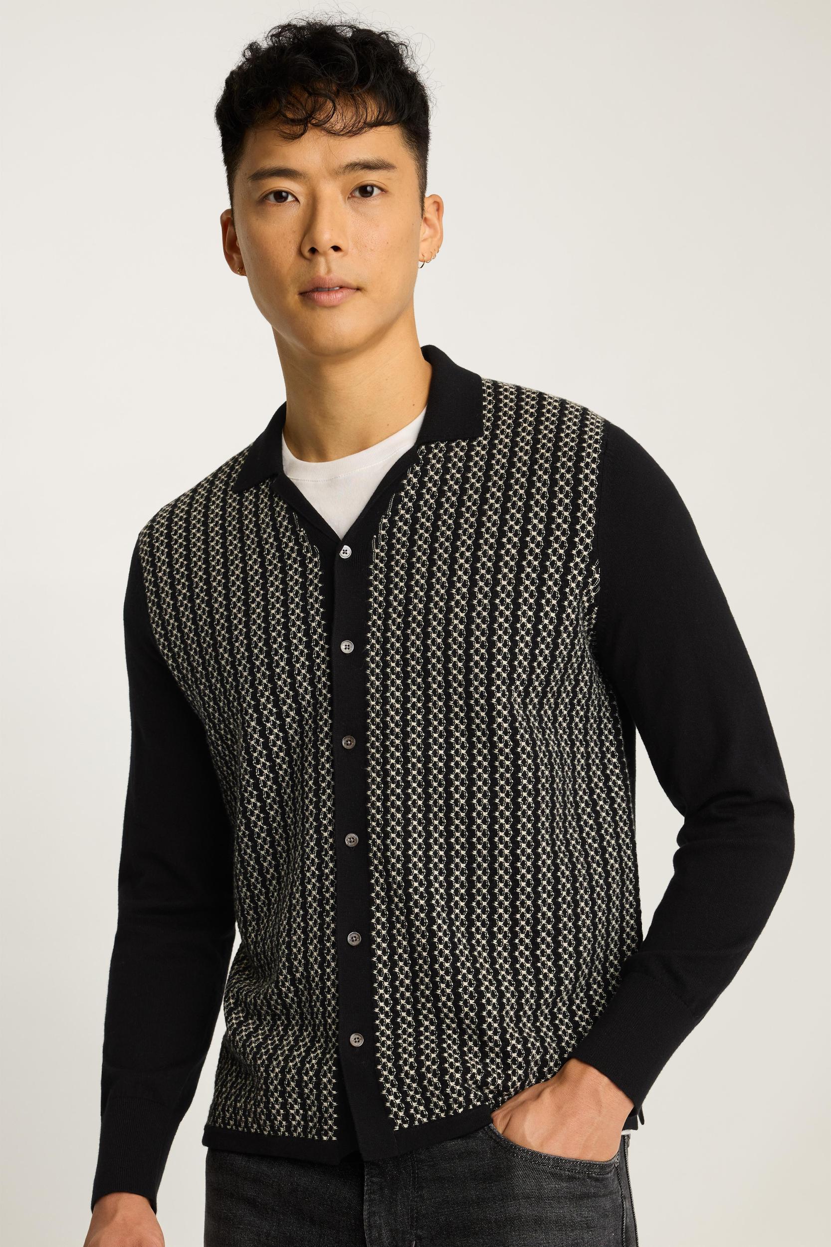 Hudson Long Sleeve Sweater Polo Product Image