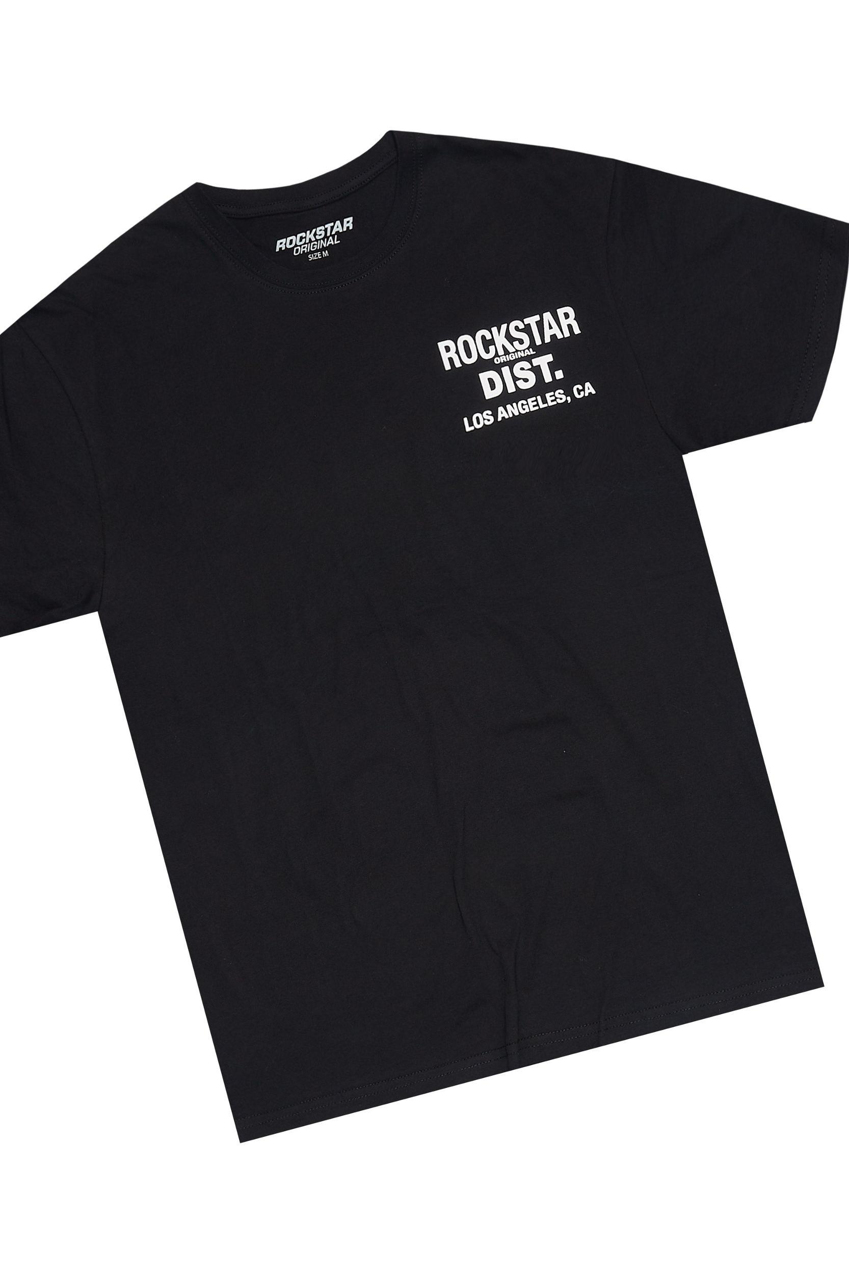Dalasia Black T-Shirt Short Set Female Product Image