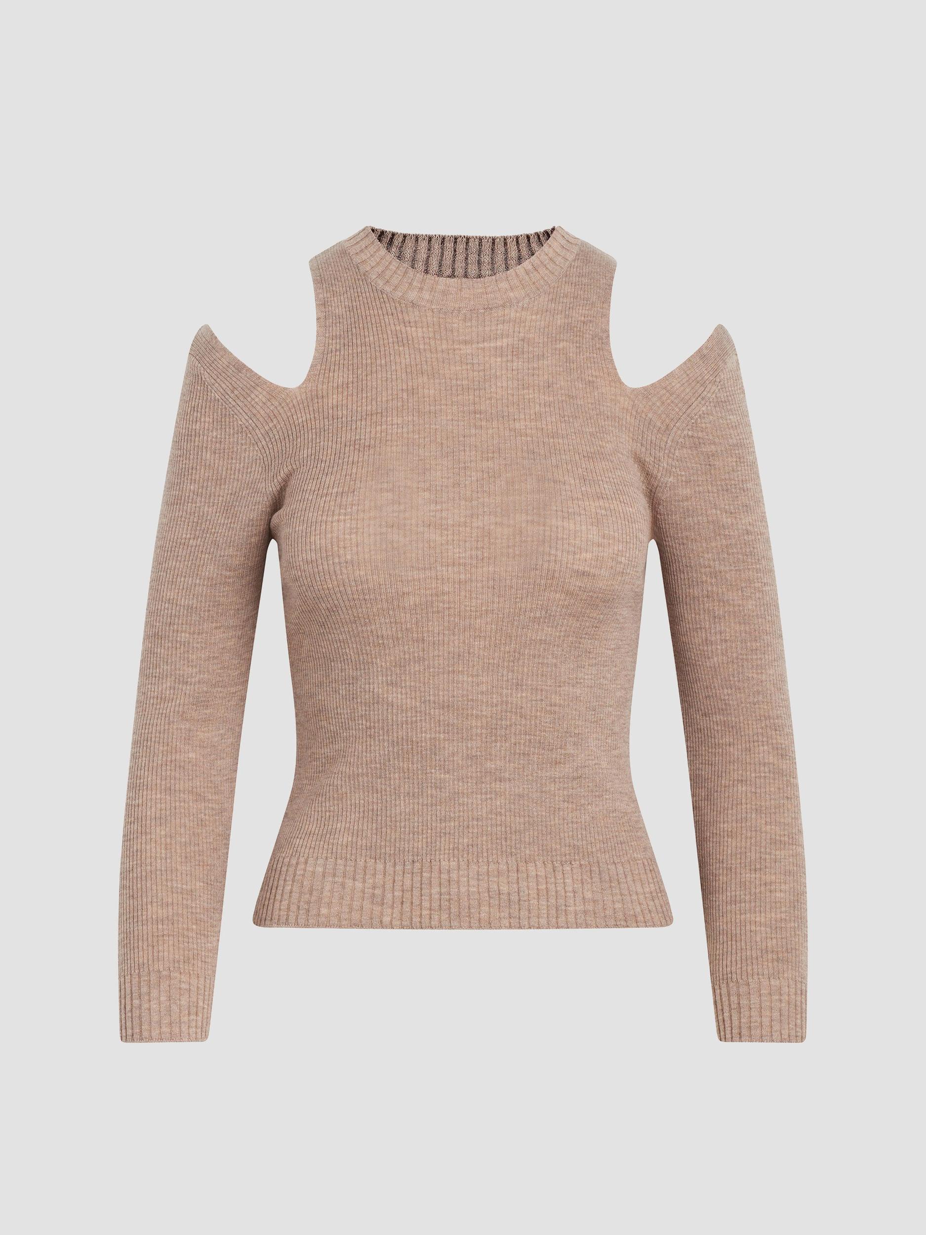 Cut Out Long Sleeve Sweater Female Product Image
