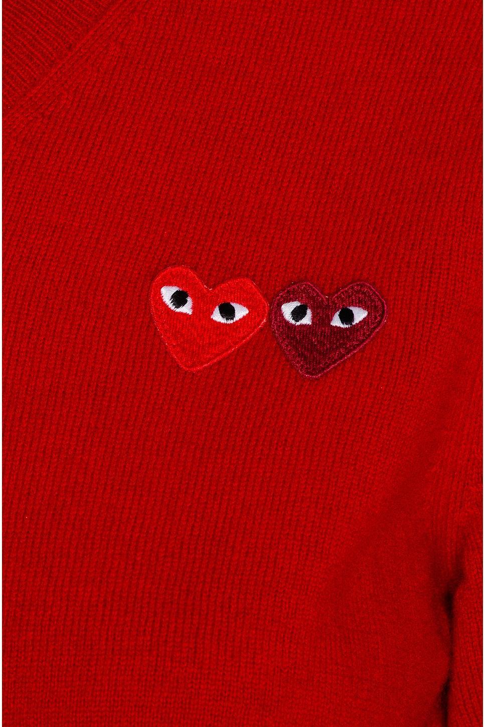 Double Emblem V Neck Sweater Product Image