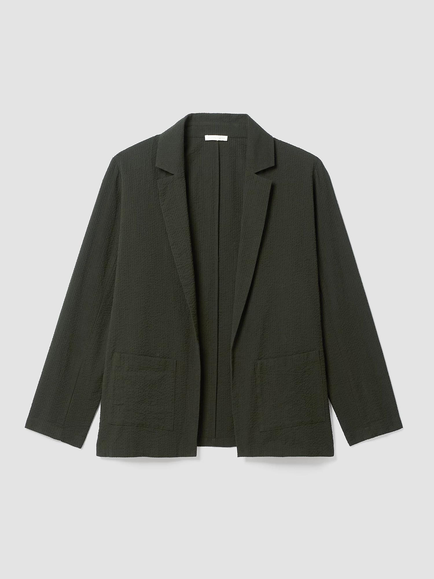 EILEEN FISHER Organic Cotton Ripple Blazerfemale Product Image