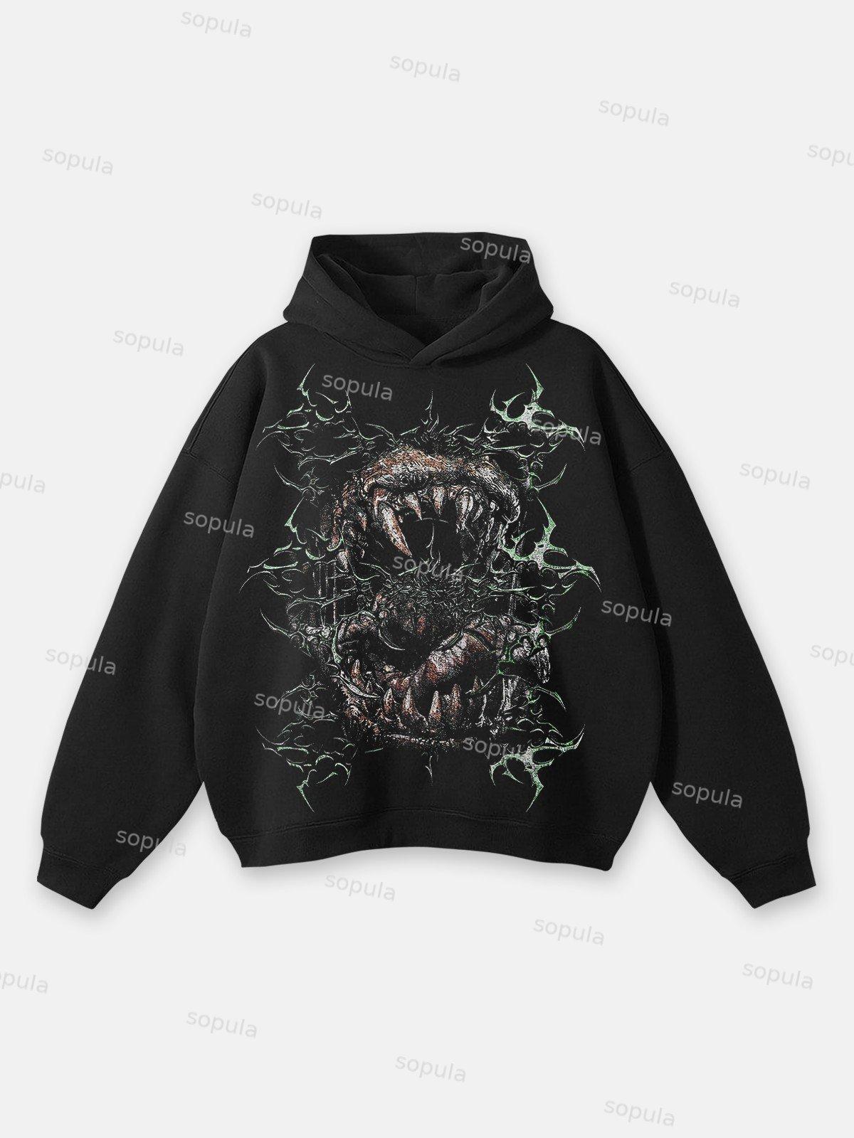 Sopula Jesus Retro Fade Portrait Graphic Hoodie Product Image