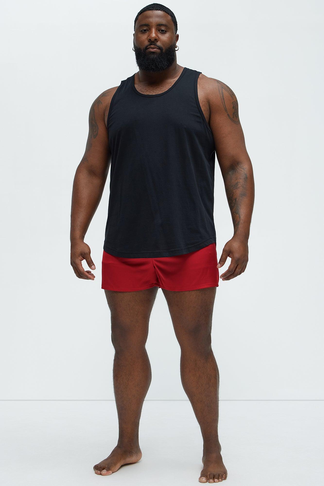 Satin Relaxed Boxer - Red Product Image