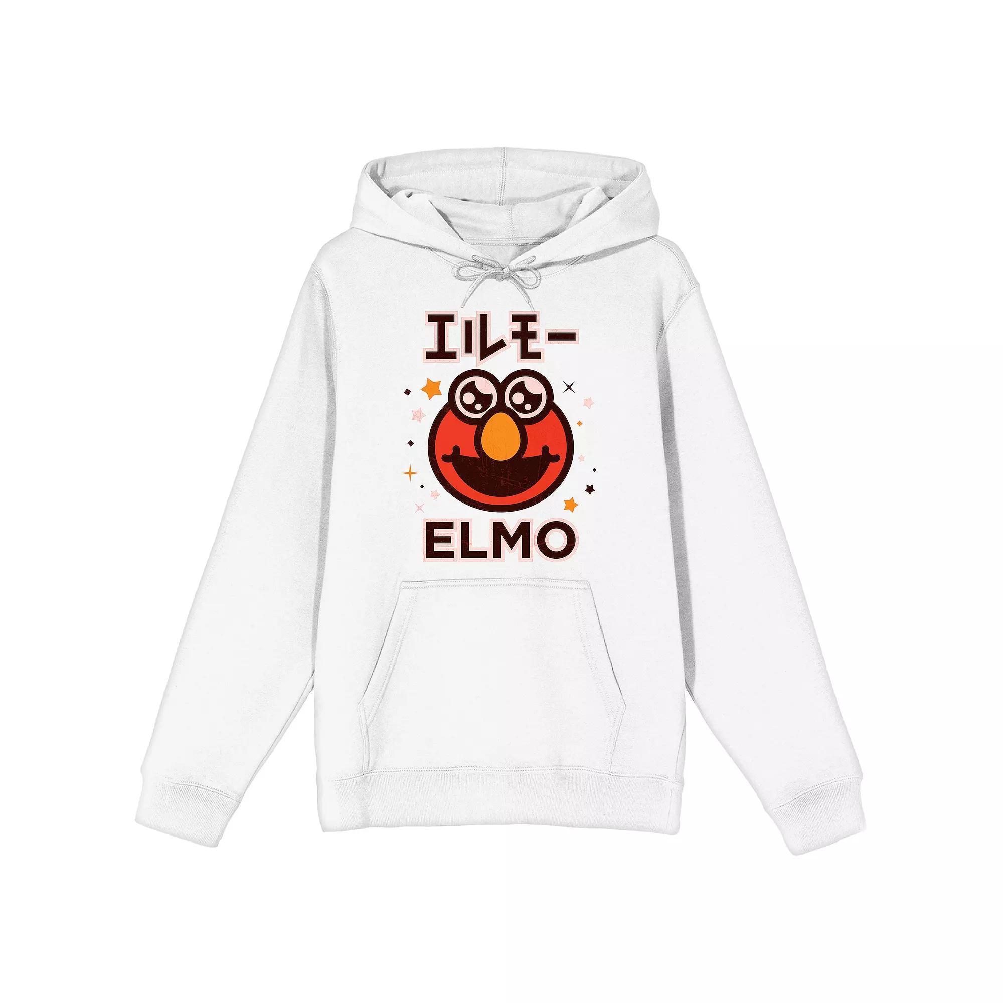 Men's Sesame Street Elmo Kanji Hoodie, Size: Large, White Product Image