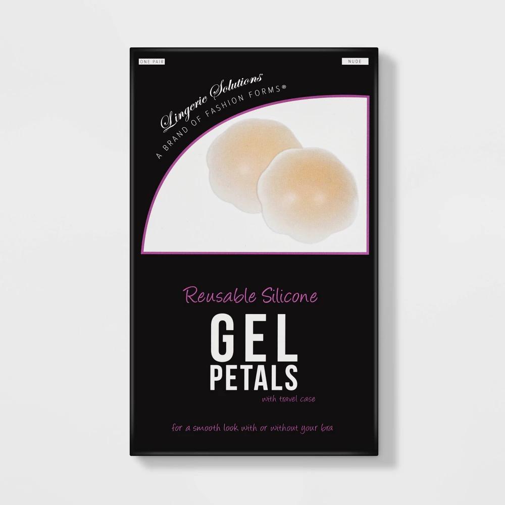 Fashion Forms Women's Reusable Silicone Gel Petals -One Size Fits Most: Adhesive Nipple Covers, Semi-Opaque, Hand Wash Product Image