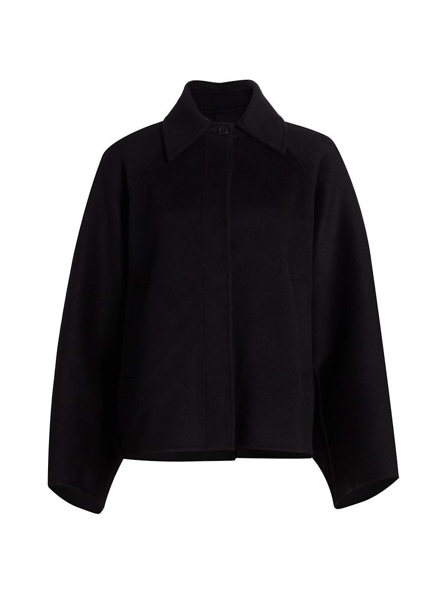 Womens Wool & Cashmere Crop Coat Product Image