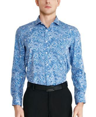 Tallia Mens Slim-Fit Paisley Dress Shirt Product Image