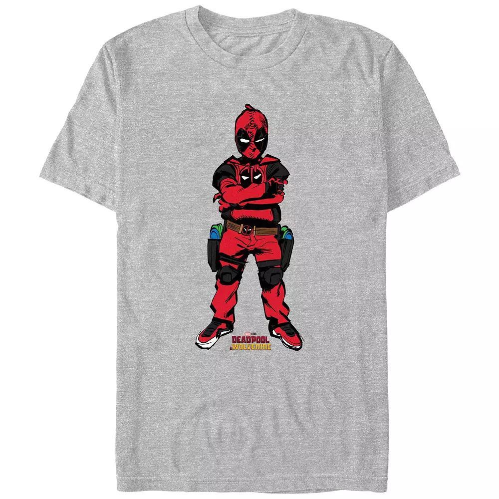Men's Marvel Deadpool And Wolverine Kidpool Poster Graphic Tee, Size: XXL, Athletic Grey Product Image