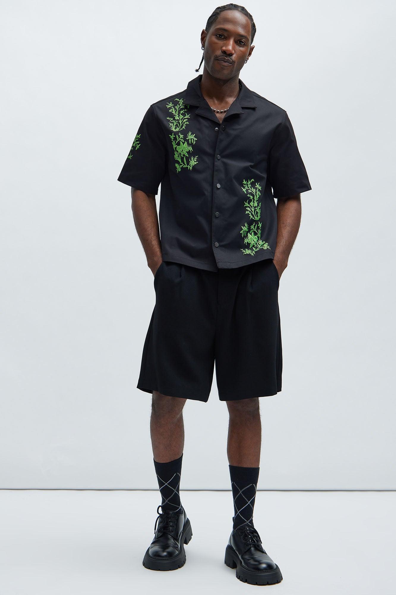 Alden Embroidered Shirt - Black Product Image