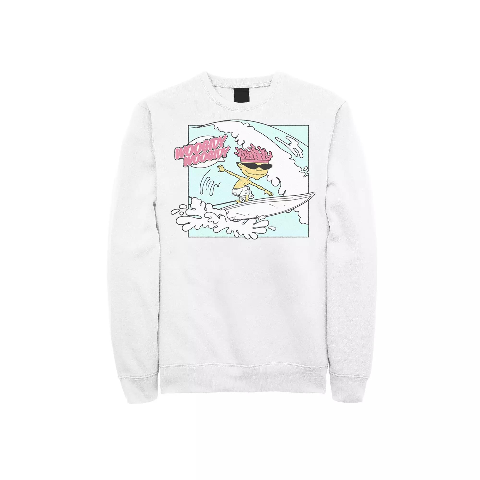 Men's Nickelodeon Rocket Power Otto Woogidy Woogidy Surfs Up Sweatshirt, Size: Small, White Product Image