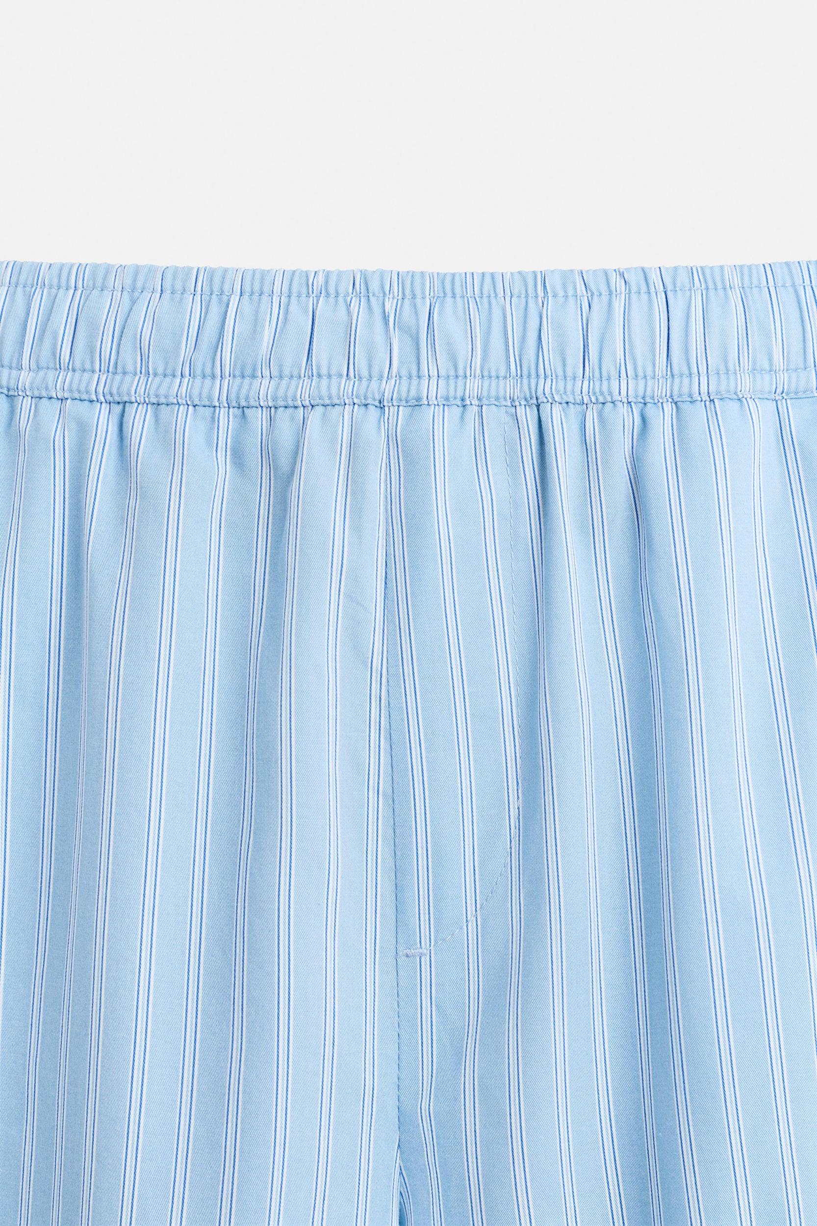 STRIPED TEXTURED PANTS Product Image