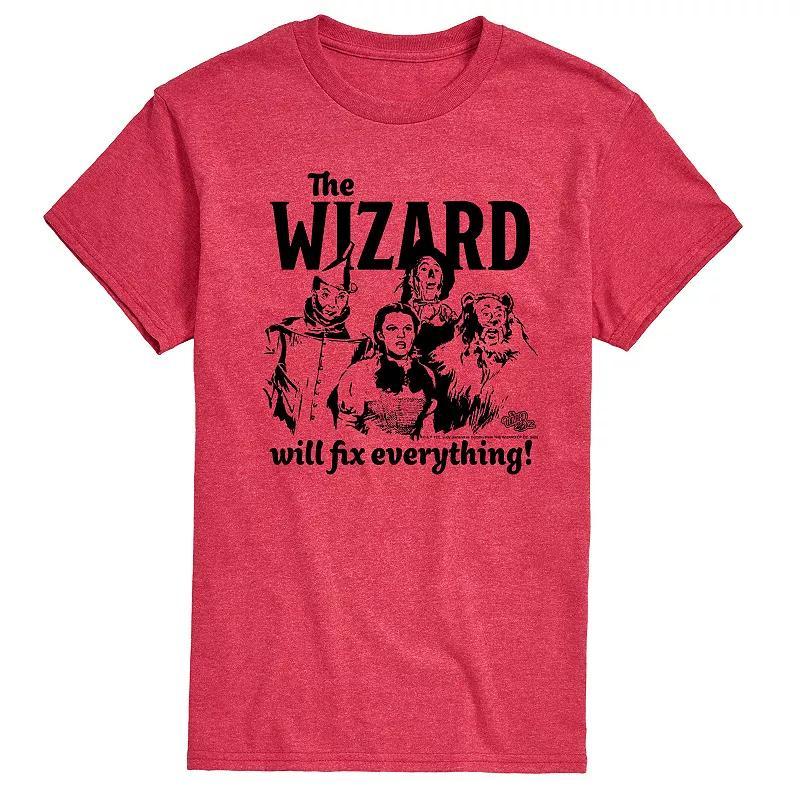 Men's Wizard Of Oz Wizard Will Fix Everything Graphic Tee, Size: Large, Grey Green Product Image