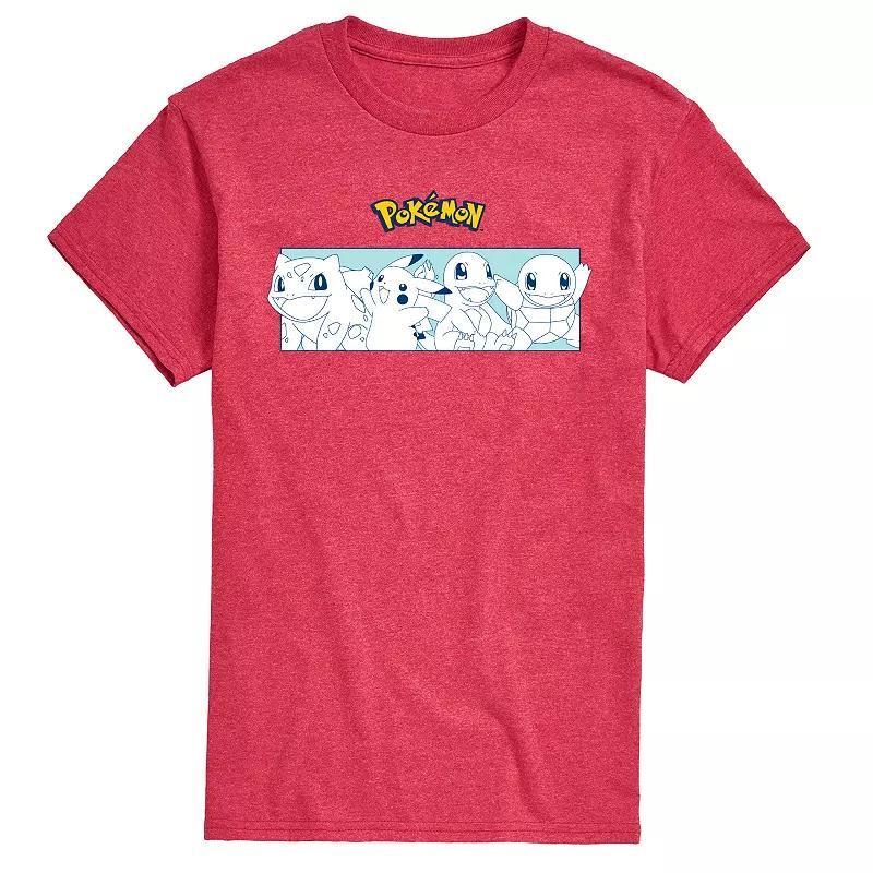 Big & Tall Pokemon Classic Starters Portrait Graphic Tee, Mens Product Image