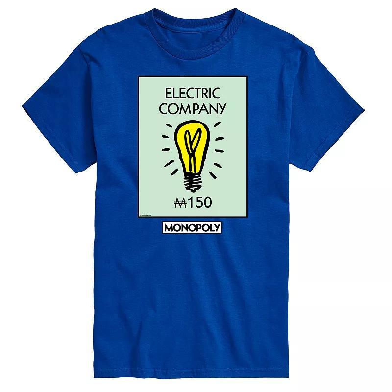 Big & Tall Monopoly Electric Company Graphic Tee, Mens Product Image