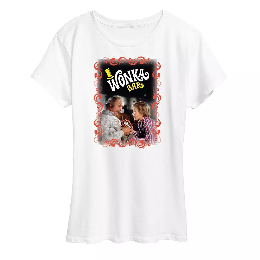 Womens Willy Wonka and the Chocolate Factory Charlie & Grandpa Joe Graphic Tee, Girls Grey Grey Product Image