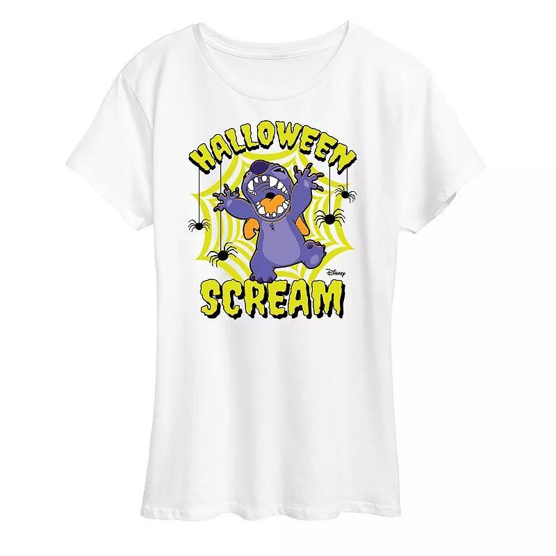 Disneys Lilo & Stitch Womens Halloween Scream Graphic Tee Product Image