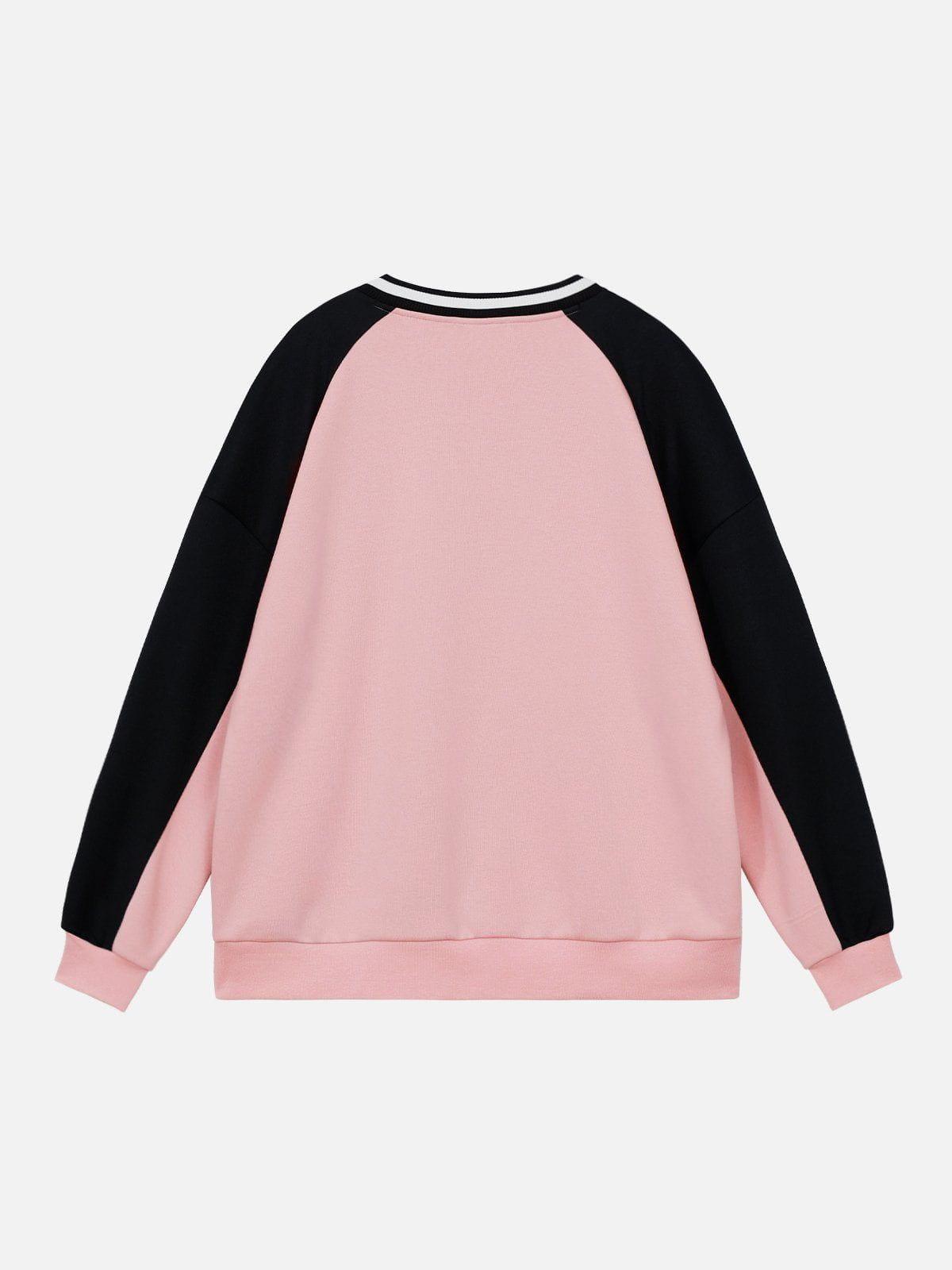 Aelfric Eden Color Blocking Racing Sweatshirt Product Image