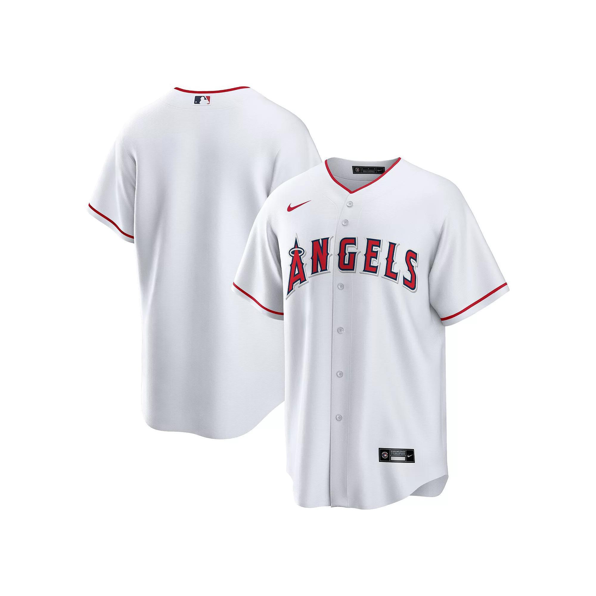 Men's Nike White Los Angeles Angels Home Replica Team Jersey, Size: Small Product Image