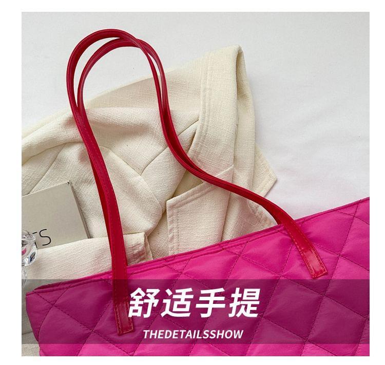 Plain Quilted Tote Bag Product Image