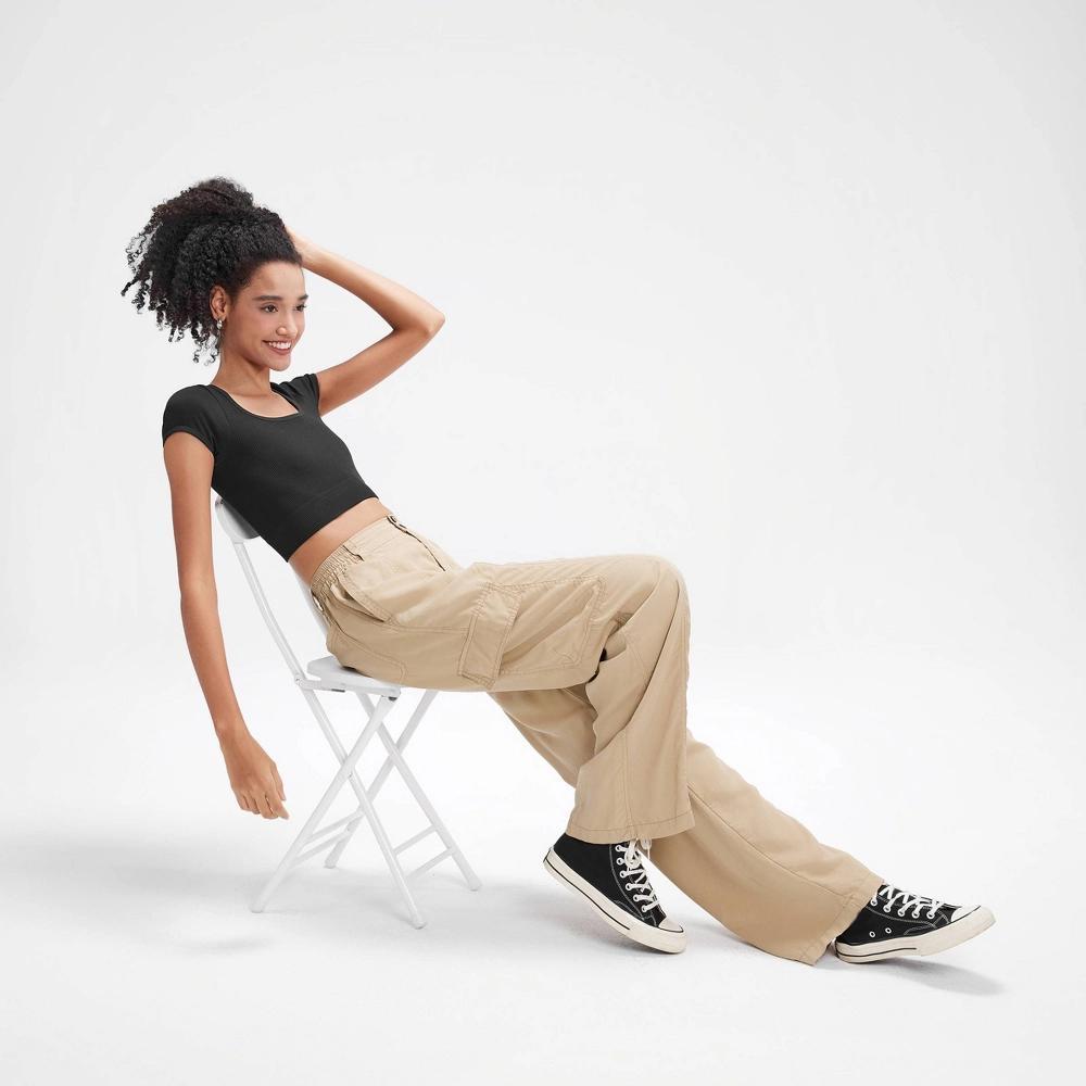 Women's High-Rise Straight Leg Cargo Pants - Wild Fable™ Brown 3X Product Image