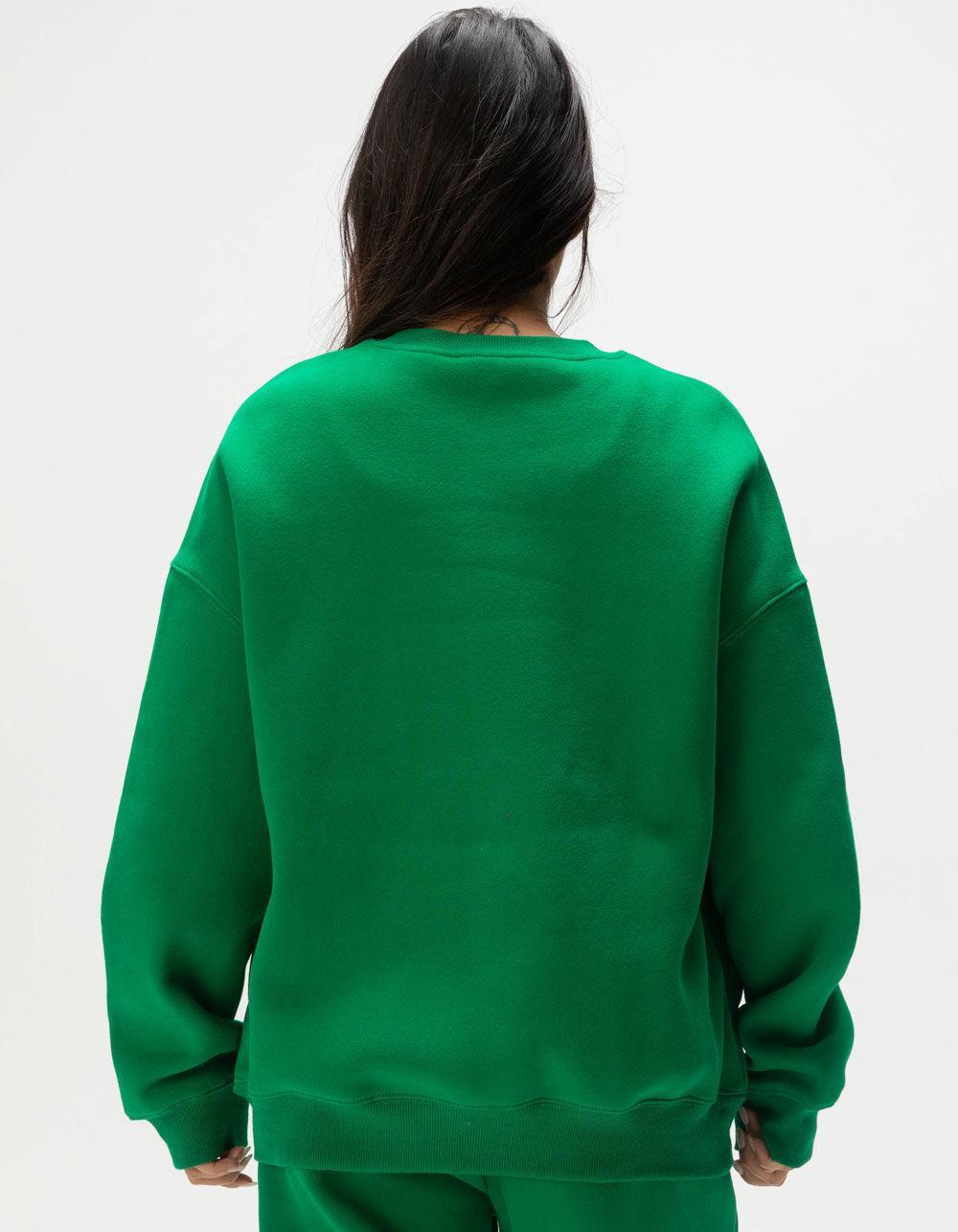 HYPE AND VICE University of Oregon Womens Crewneck Sweatshirt - GREEN Product Image