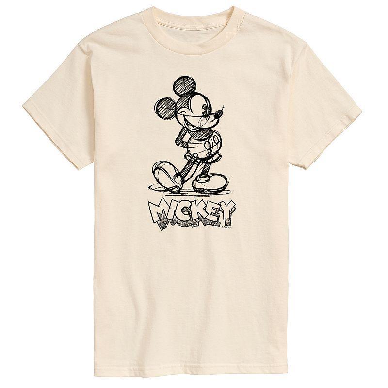 Disney's Mickey Sketch Men's Graphic Tee, Size: Small, White Product Image