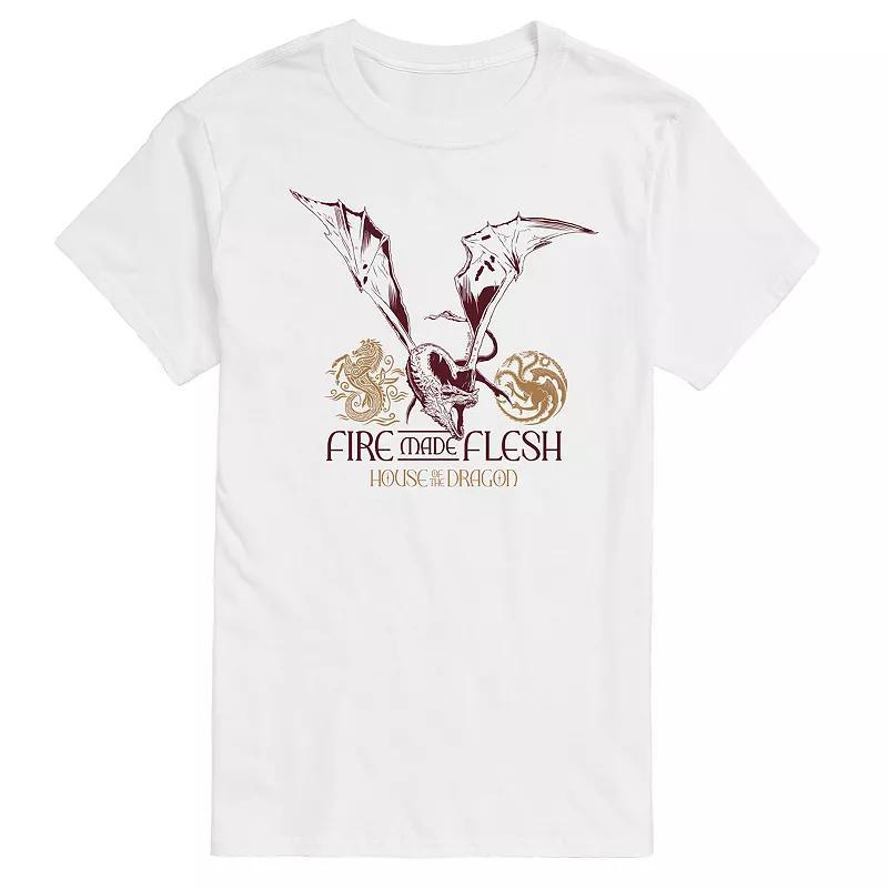 Mens House Of The Dragon Fire Made Flesh Graphic Tee Product Image