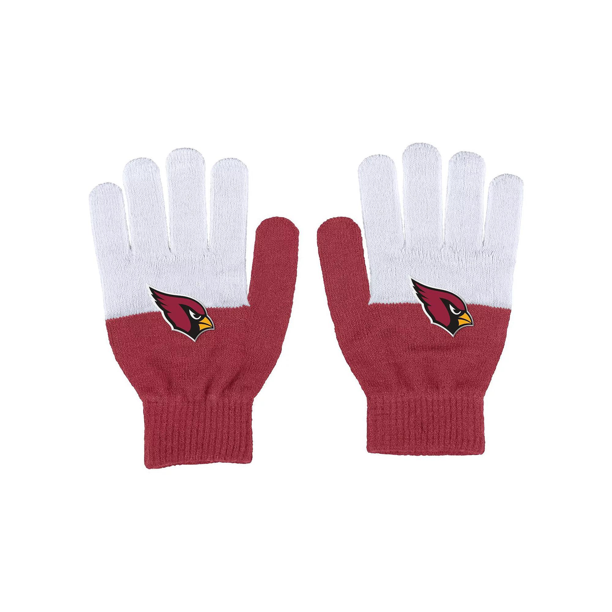 Women's WEAR by Erin Andrews Arizona Cardinals Color-Block Gloves, Team Product Image