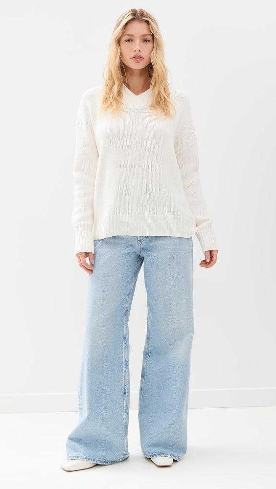 La Ligne Solid Marin V Neck Sweater | Shopbop Product Image