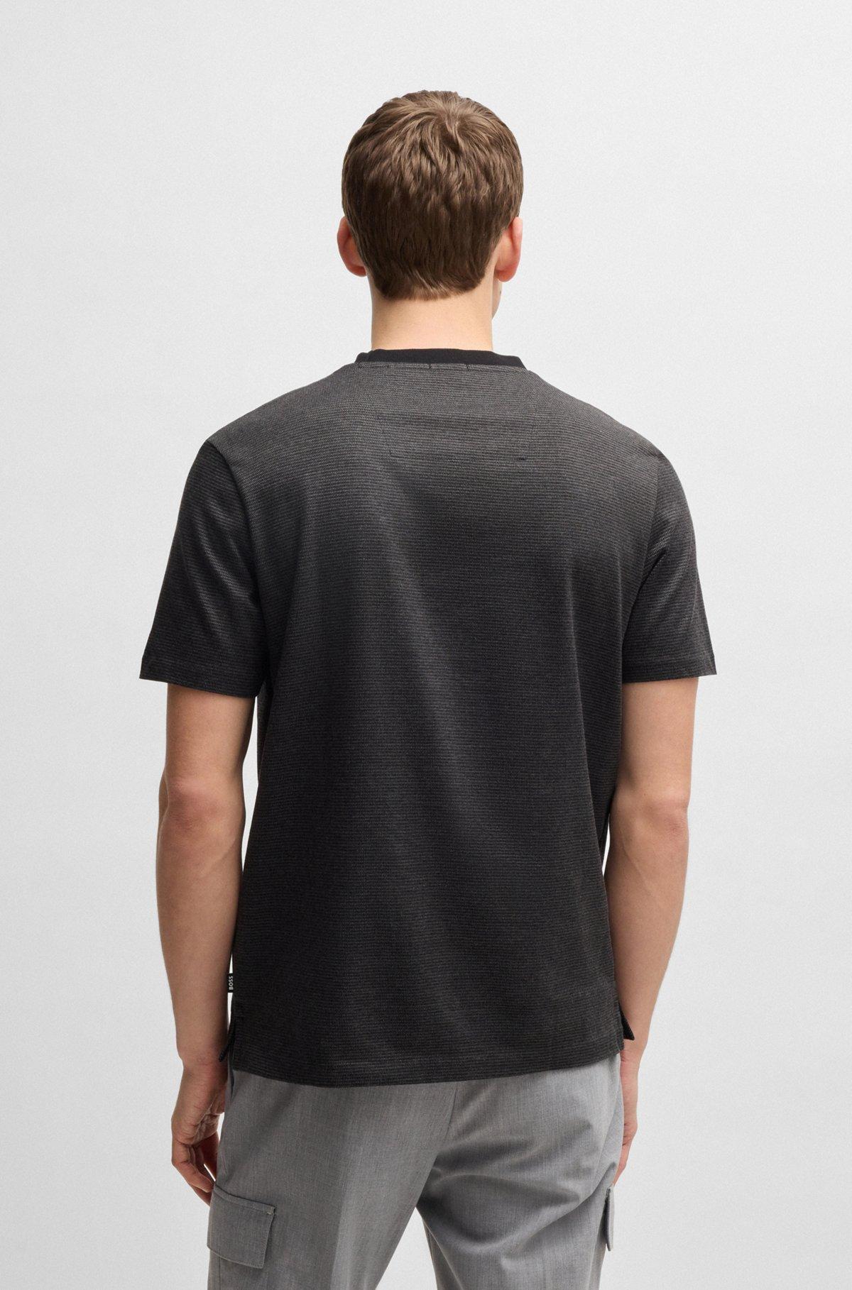 Mercerized-cotton T-shirt with micro pattern Product Image