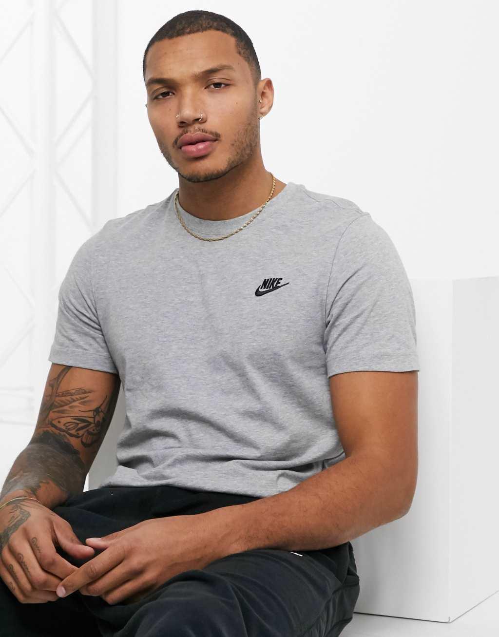 Big & Tall Nike Sportswear Club Tee, Mens Dark Gray Grey Product Image