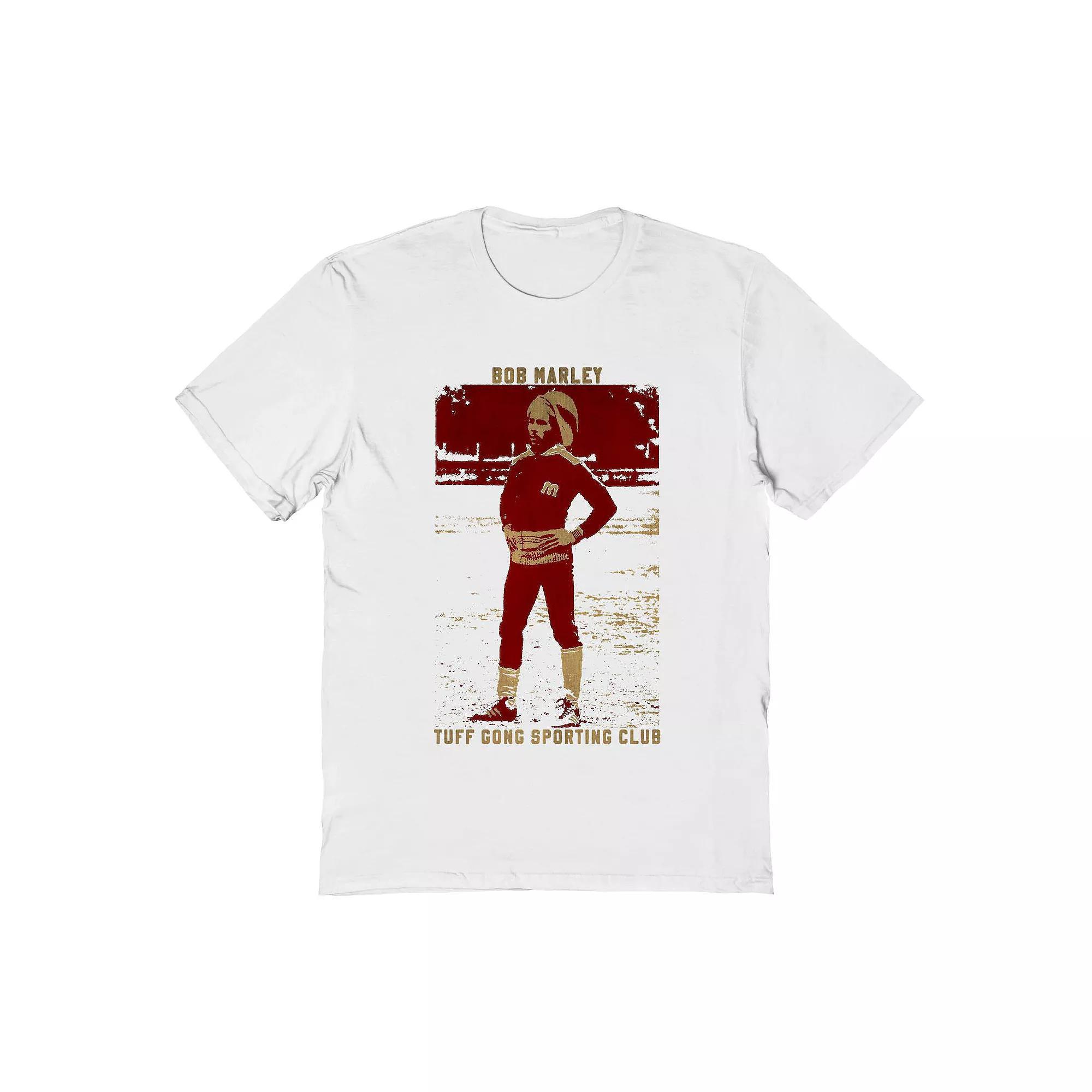 Men's Bob Marley Tuff Gong Sporting Club Graphic Tee, Size: XL, White Product Image