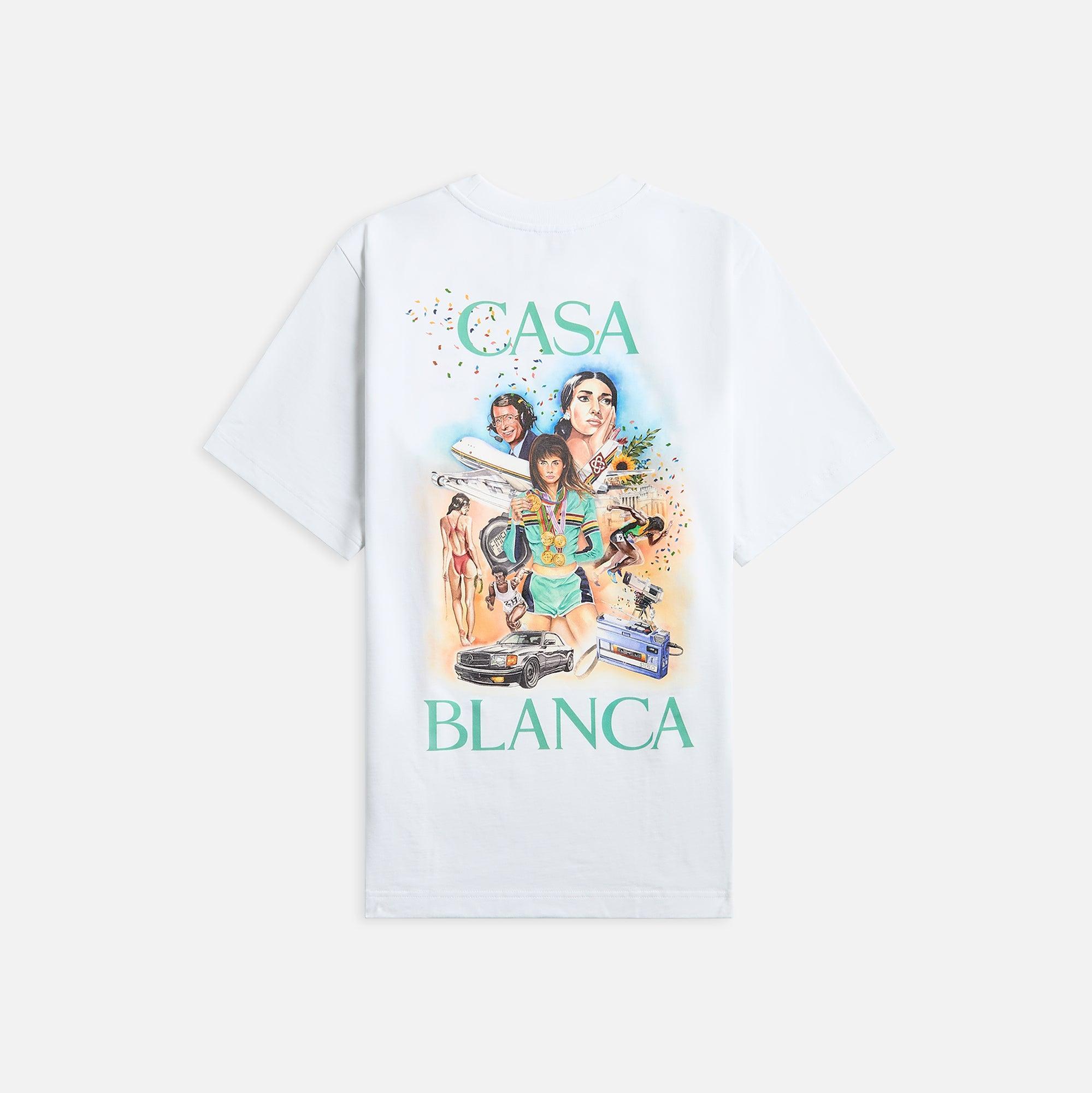 Casablanca Celebration Du Sport Printed Tee - White Male Product Image