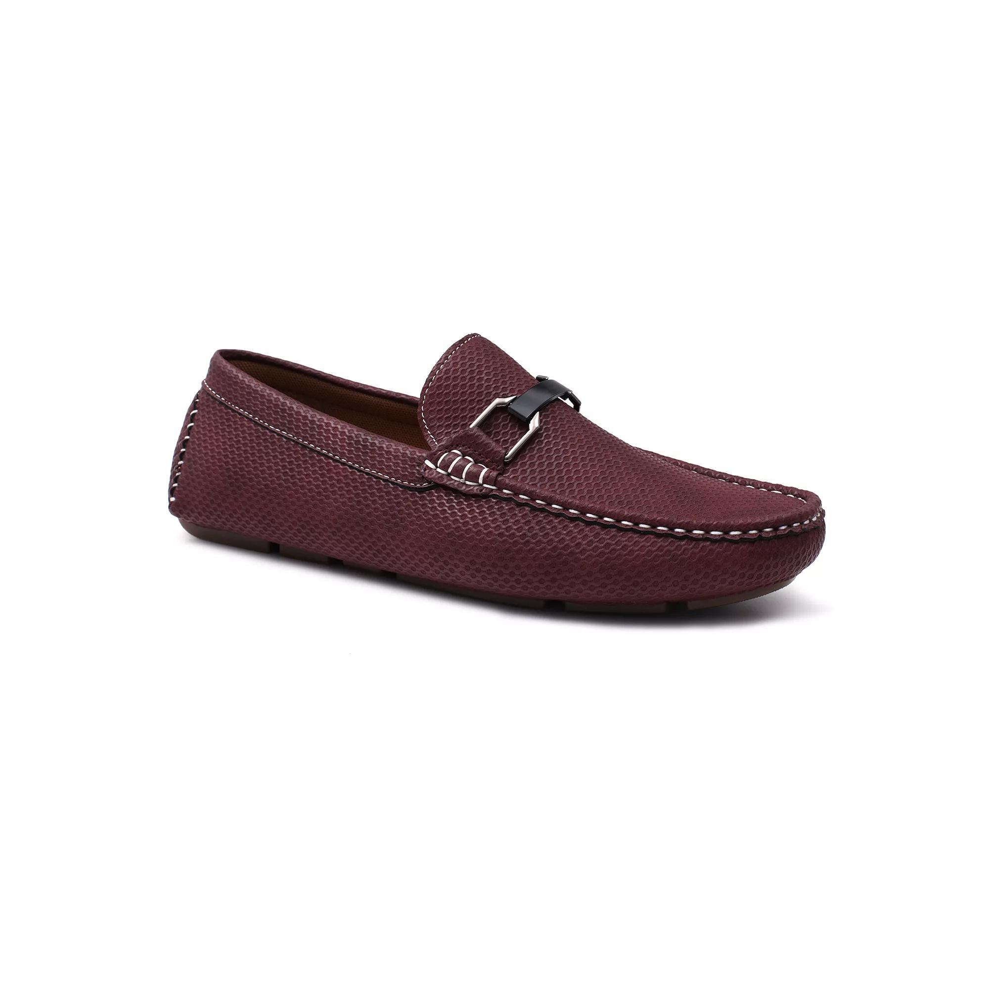 Aston Marc Men's Embossed Loafers, Size: 9, Red Product Image