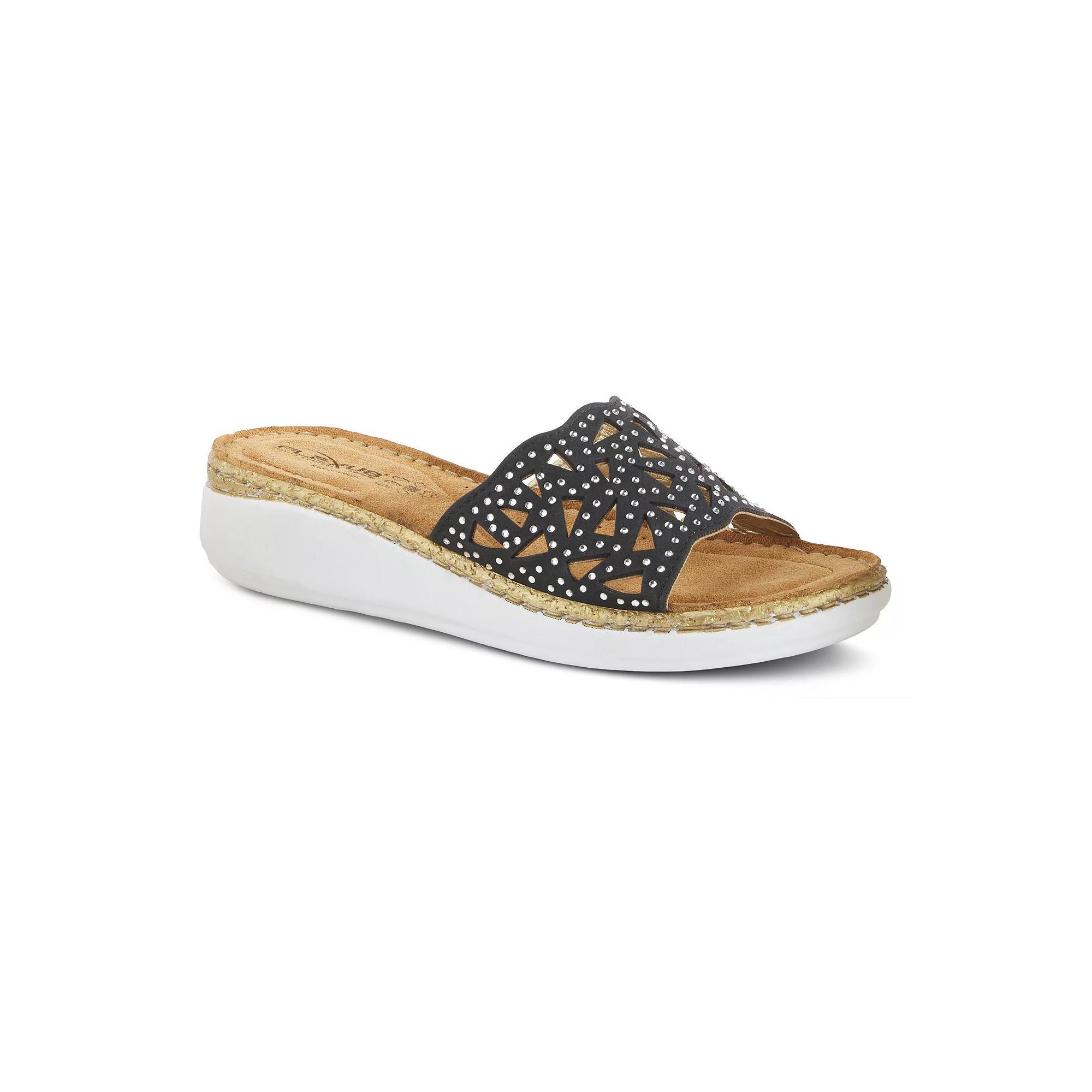Flexus by Spring Step Windom Women's Rhinestone Slide Sandals, Size: 41, Beige Product Image