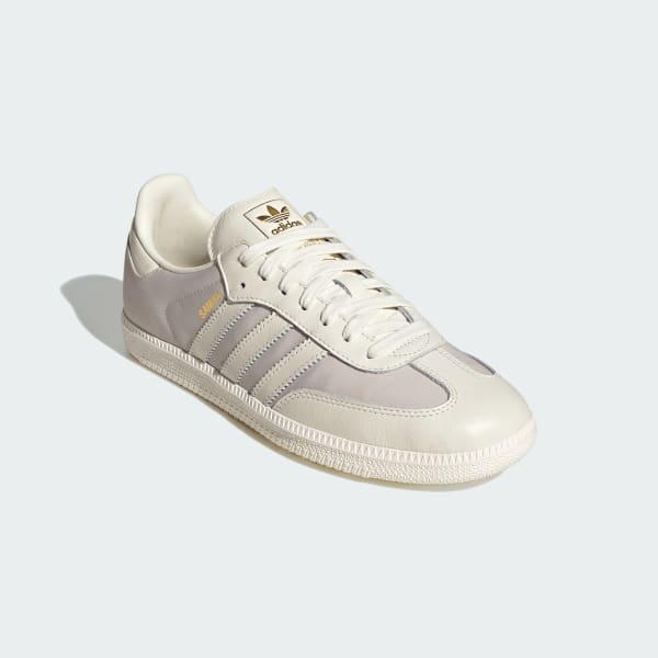 Mens adidas Samba OG Athletic Shoe Off White / Collegiate Green Product Image